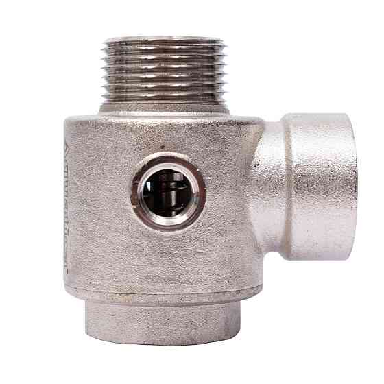 З'єднувач п'ятививідний + зворотний клапан 80 мм M1"×F1"×F1/4"×F1/4" Silver 480 г AQUATICA (779601) Київ
