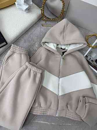 Женский теплый костюм из качественной тринитки на флисе Серый, 46/48 Одесса