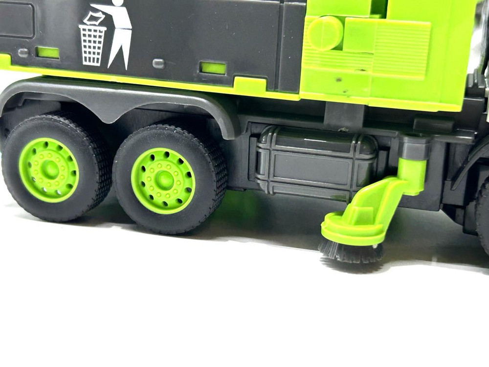 Машина сміттєвоз на радіокеруванні світло рухомі деталі на батарейках 20 см Зелена (999-699) Чернігів - фото 7