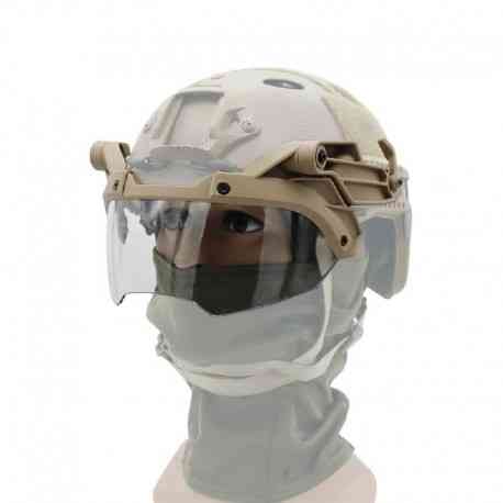 Відкидні фліп окуляри на тактичний шолом із кріпленням колір Койот з затемненими лінзами. AL0016 Одеса