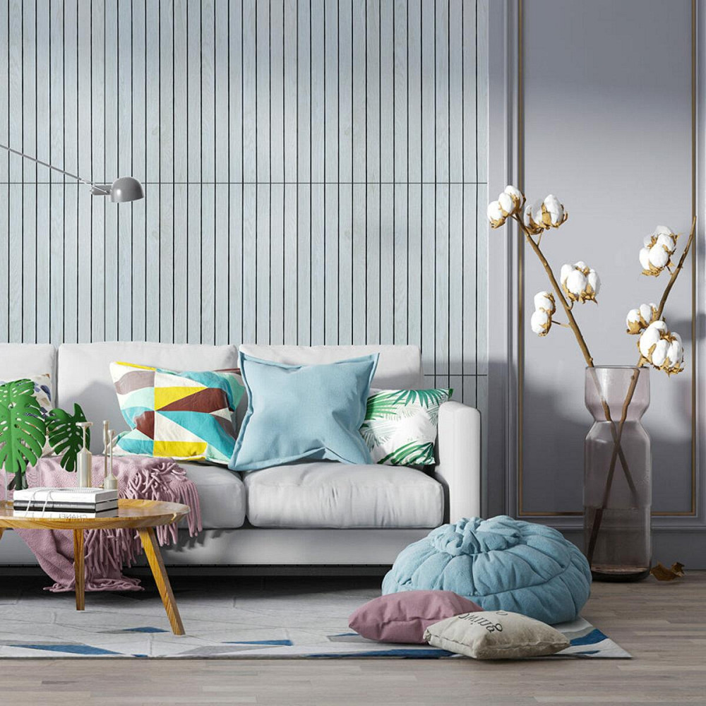 Покрытие виниловое самоклеющееся 3D рейки 600х600х2,8мм Скандинавский дуб SW-00002194 Киев - изображение 6