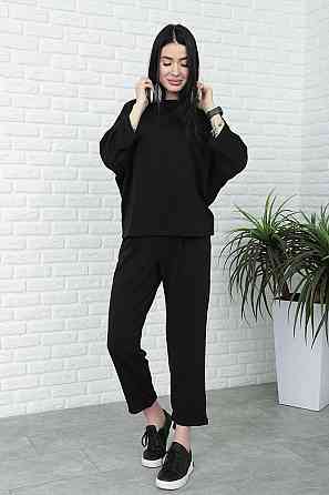 Прогулянковий костюм вільного крою "Lamark" оптом | Розпродаж моделі Чорний, 42-44 Київ