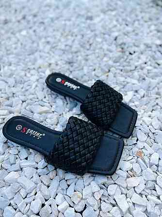 Seastar Модні шльопанці жіночі зі штучної шкіри чорні на низькому ходу SEASTAR T375P р. 36-41 4 Коломия