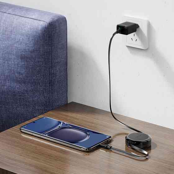 Кабель USB 2.0 Type-C M-M, 0.8м 60W dual retraction Black, C13-03 Acefast Вінниця