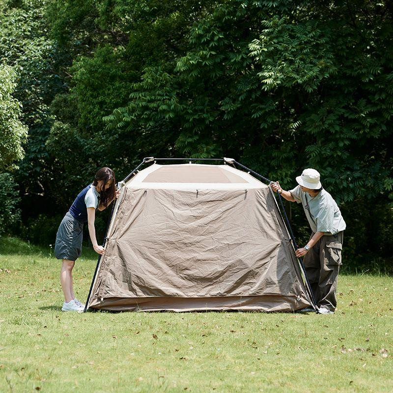 Палатка с навесом Naturehike Village CNK2300ZP022, коричневая большая Киев - изображение 5