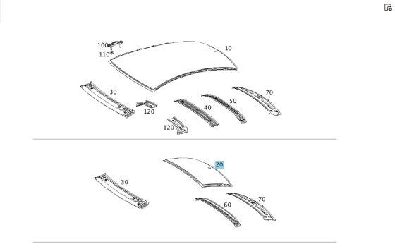 Mercedes-Benz  A1176570109 Дах під панораму CLA C117 Одеса