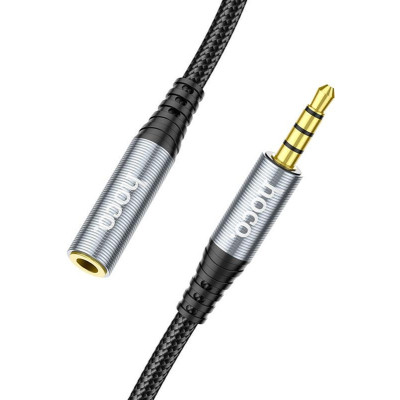 Кабель мультимедійний 3.5mm M to 3.5mm F 2.0m Gray HOCO (6931474762160) Вінниця - фото 4