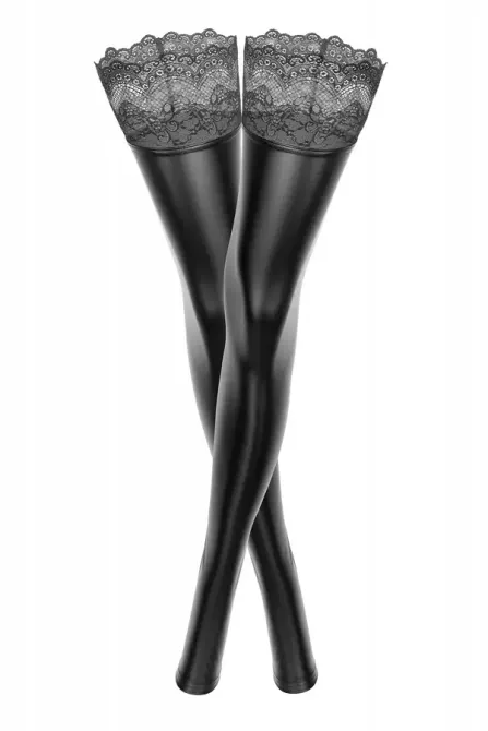 Панчохи Noir Handmade F135 Powerwetlook stockings - XXL Львов - изображение 3