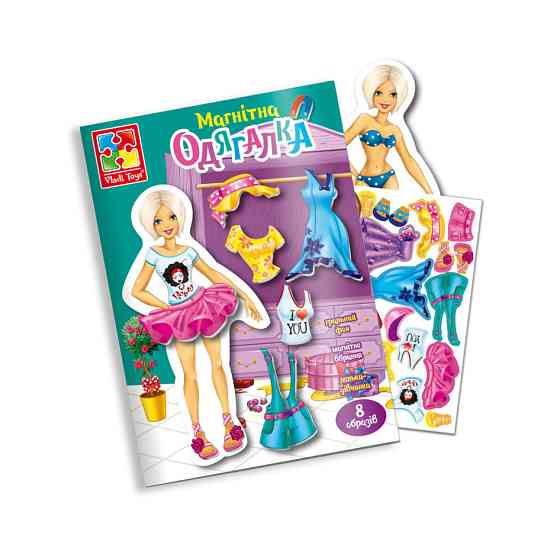 Магнітна гра Одягалка "Блондинка" Vladi Toys VT3204-30 Укр Вінниця