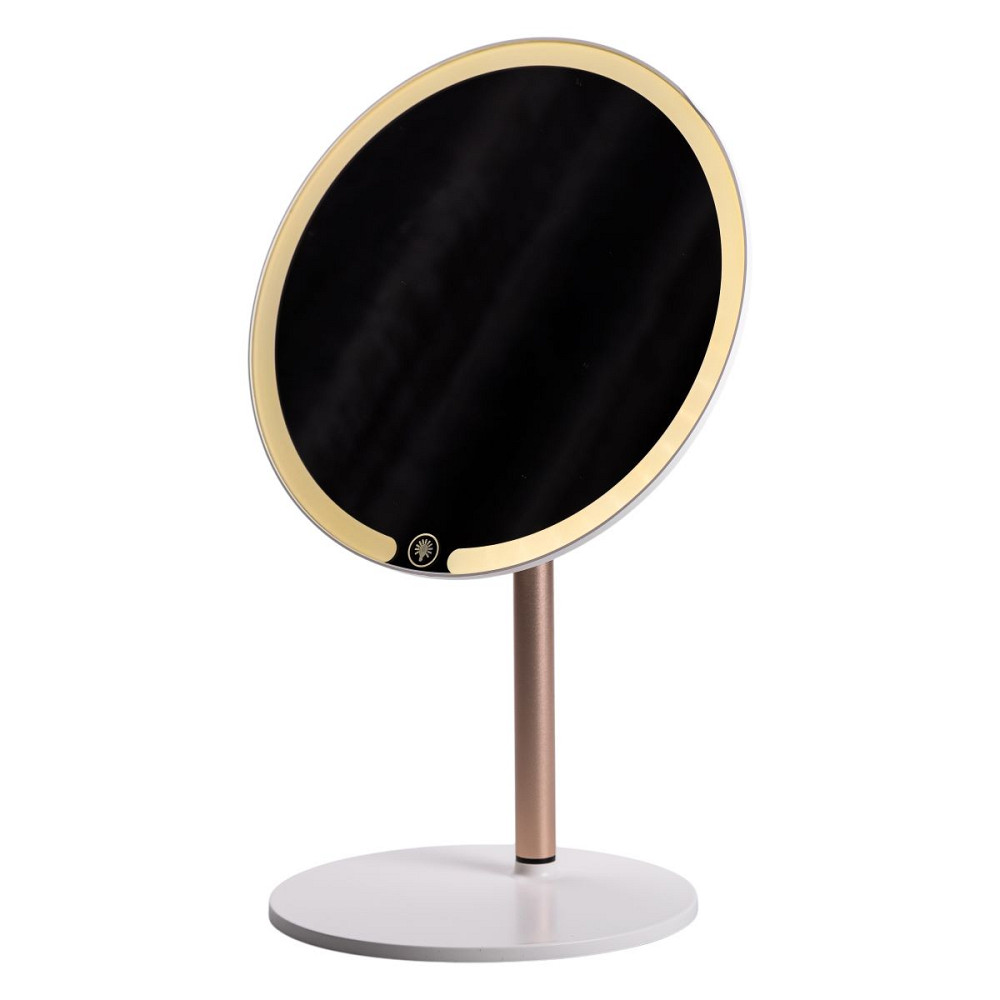 Yiwu Дзеркало косметичне з підсвічуванням кругле настільне Ø21 см для макіяжу Біле HP-10-7AW Коломыя - изображение 5