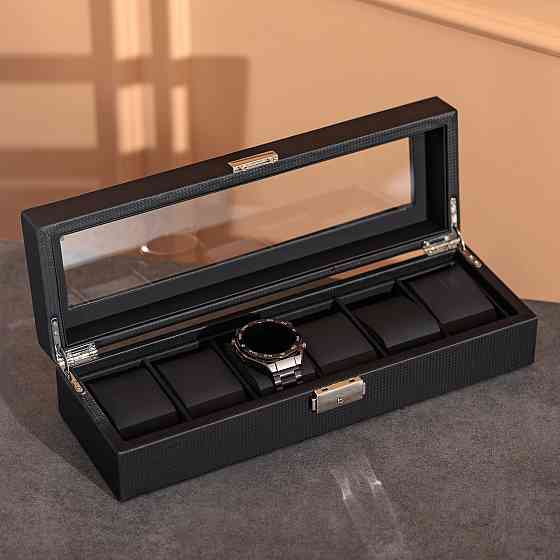 Шкатулка для наручных часов 35.5×11.5×8 см кейс для хранения часов на 6 отсеков HP-5-8 Киев