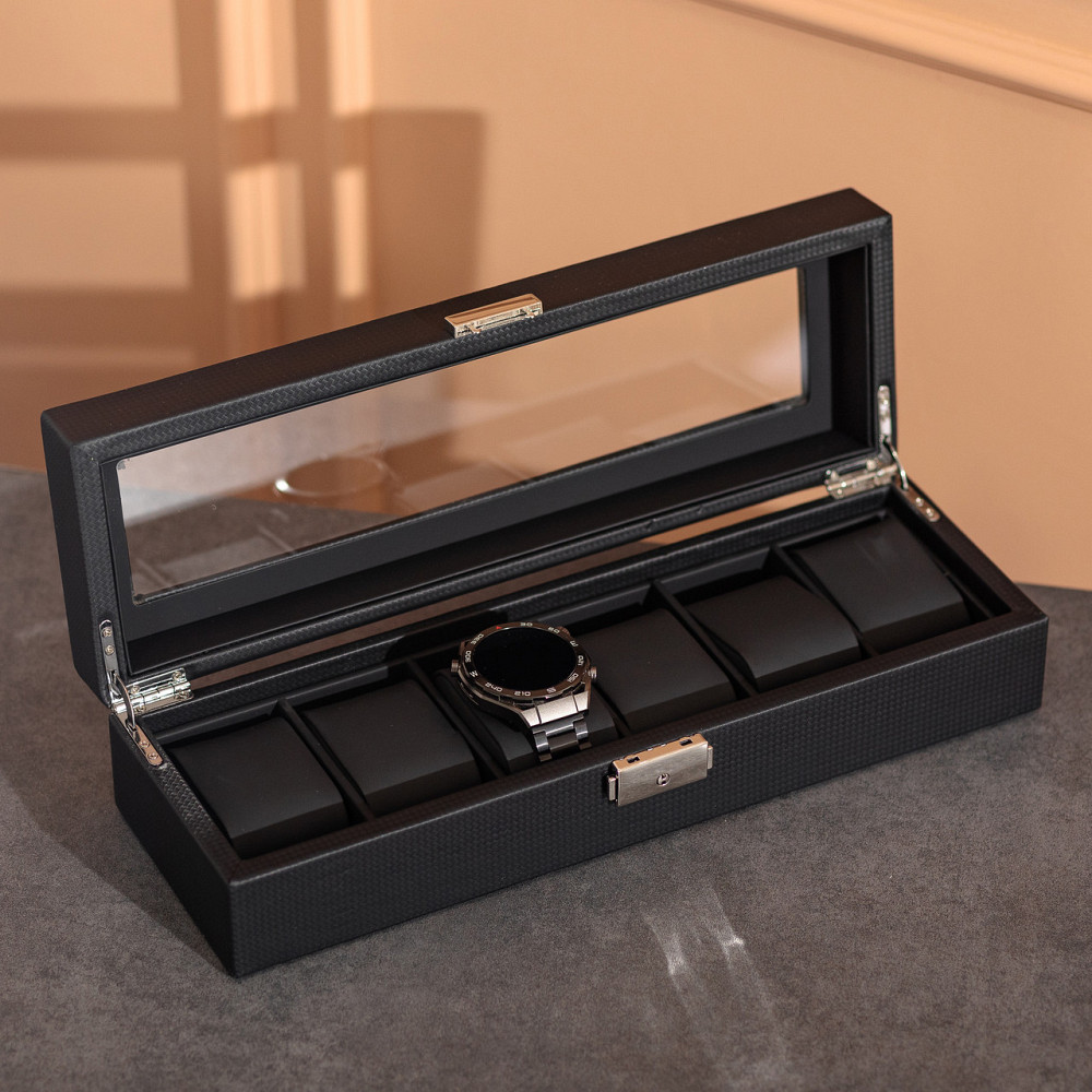 Шкатулка для наручных часов 35.5×11.5×8 см кейс для хранения часов на 6 отсеков HP-5-8 Киев - изображение 5