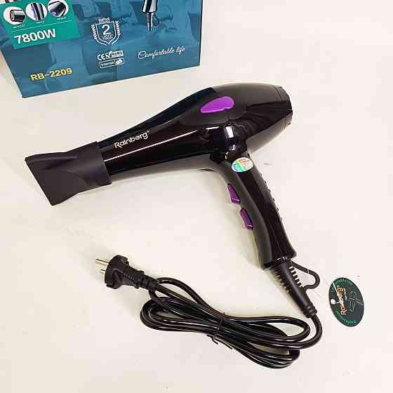 Зручний надійний фен для волосся, Фен з регульованою швидкістю і температурою практичний NB-55 Львів