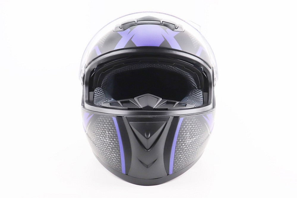 Шолом інтеграл, закритий+окуляри BLD-М61 S (55-56см), ЧОРНО-СИНІЙ Киев - изображение 6