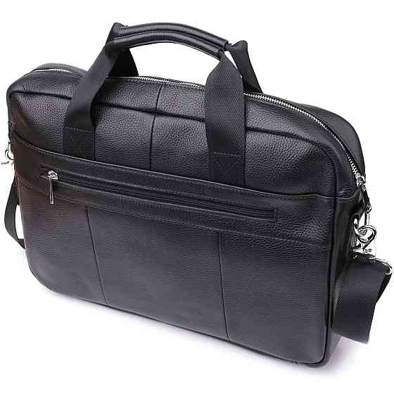 Деловой портфель для мужчин из натуральной кожи Vintage 23039 Черный Киев