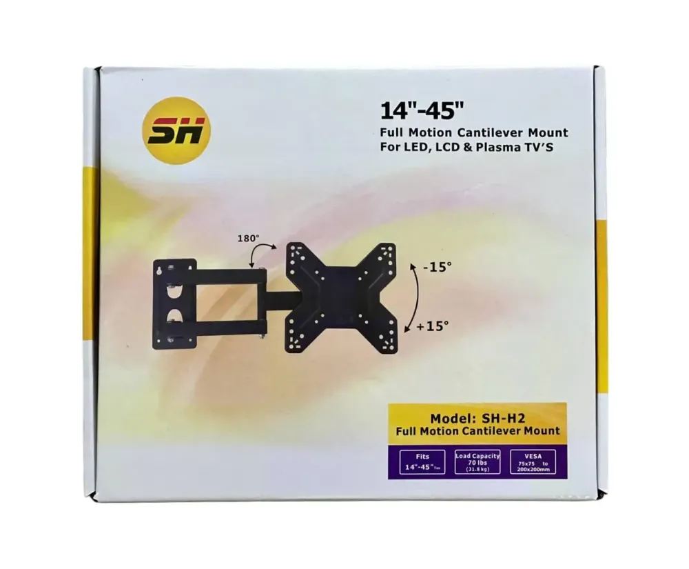 Консольный настенный крепеж для телевизора 14–45 дюймов, прочная конструкция, грузоподъемность до 30 кг Одесса - изображение 2