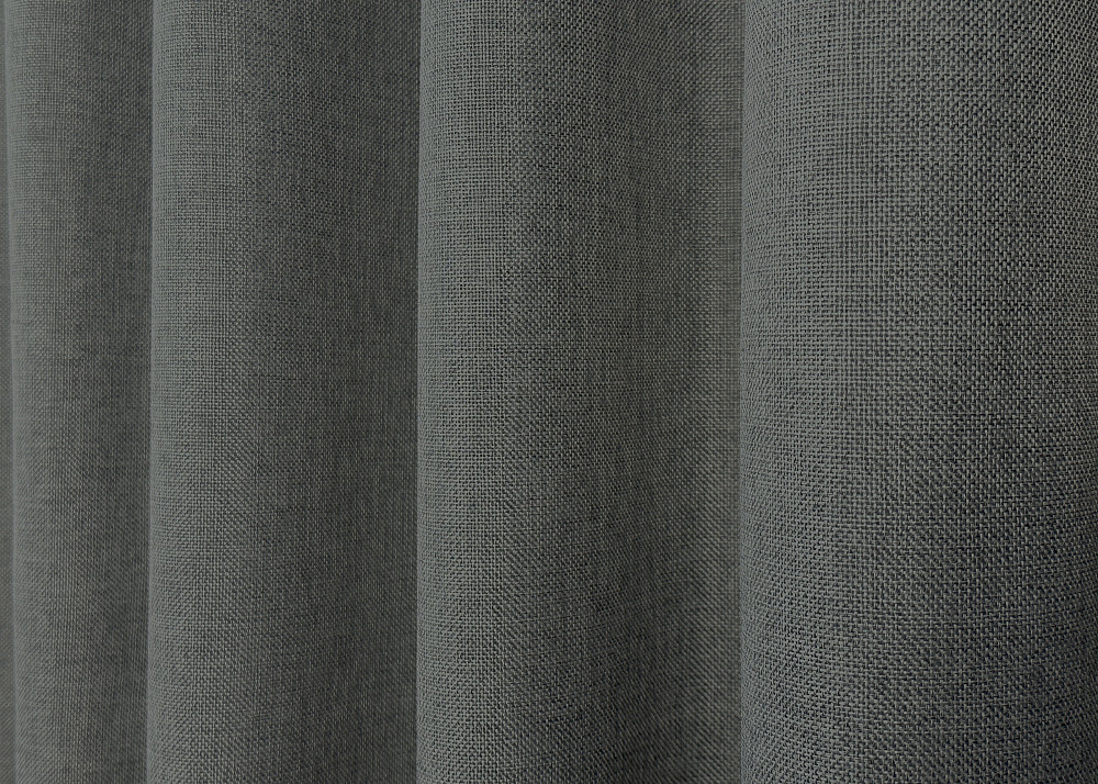 Комплект готових штор VR-Textil Льон Льон Мішковина № 1282ш Сірий 100х275 см 2 шт (31-536) Київ - фото 15