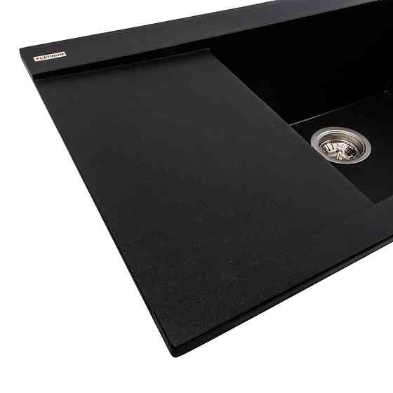 PLATINUM Гранітна мийка для кухні Platinum 9651 ATLAS матовий Чорний металік Київ