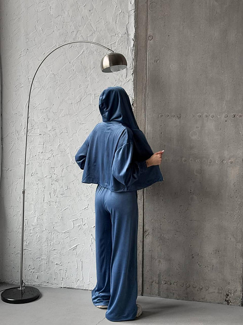 Женский прогулочный костюм двойка: кофта и штаны турецкий велюр Одесса - изображение 4