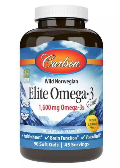 Рыбий жир с Oмега-3 (Elite omega-3) 1600 мг 90+30 капсул со вкусом лимона Киев - изображение 3