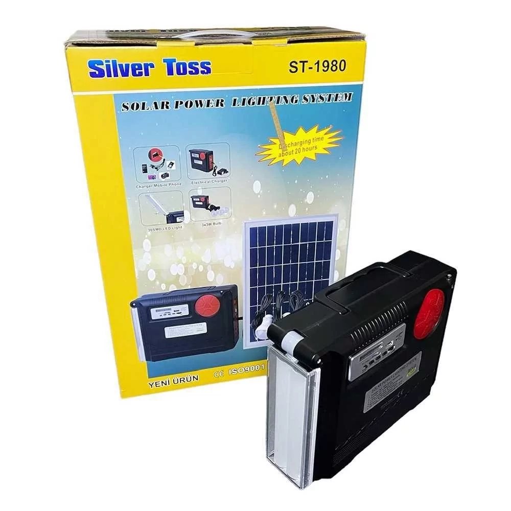 Зарядная станция Silver Toss ST1980 + солнечная панель + лампы  + фонарь Винница - изображение 3