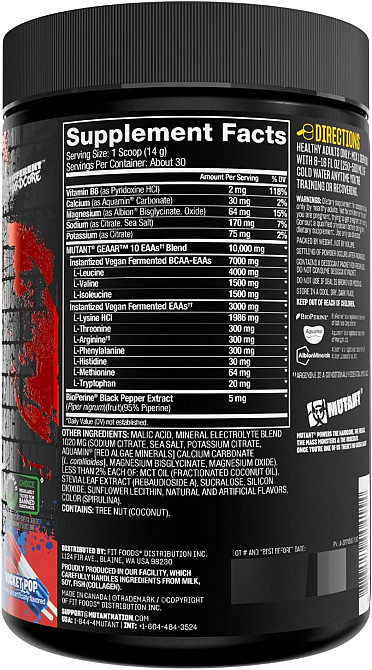 Амінокислотний комплекс Mutant GEAAR 420 г, Rocket Pop Луцьк - фото 2