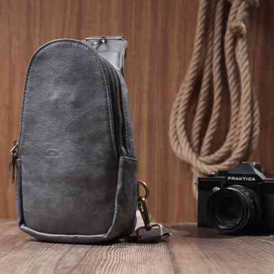 Сумка Vintage Через плече з екошкіри Сіра (22792) Вінниця