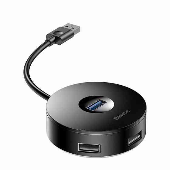 HUB адаптер Baseus Round Box USB3.0 to 1USB 3.0+3USB 2.0 CAHUB-F01 (Чорний) Николаев