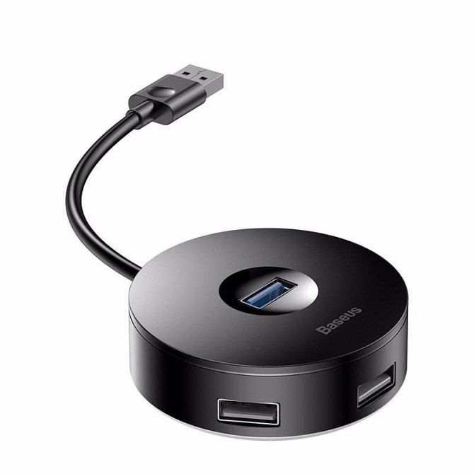 HUB адаптер Baseus Round Box USB3.0 to 1USB 3.0+3USB 2.0 CAHUB-F01 (Чорний) Миколаїв - фото 2