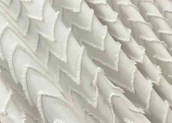 Комплект штор VR-Textil Льон Букле 150х270 2шт і Тюль 400х270 1815ш-115т Молочний з білим 71-045/3 Київ