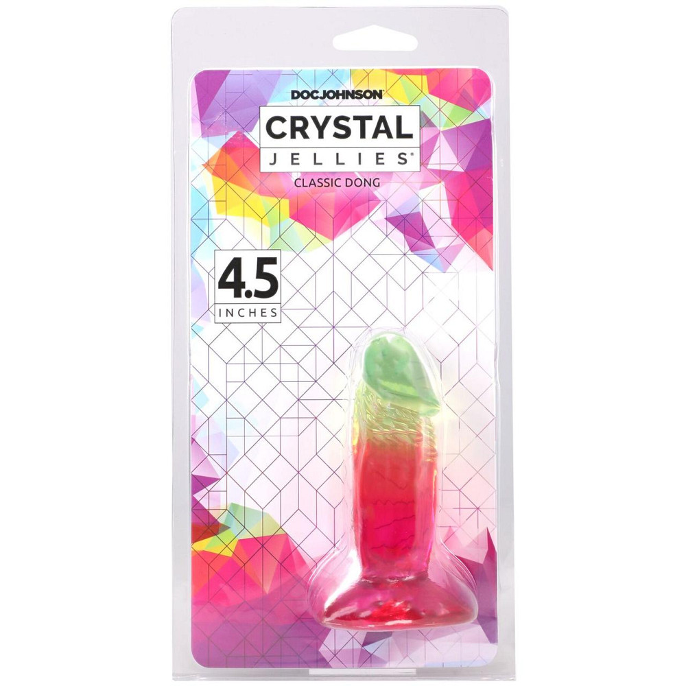 Дилдо Doc Johnson Crystal Jellies - 4.5 Inch Classic Dong - Rainbow Sex Aura Київ - фото 5