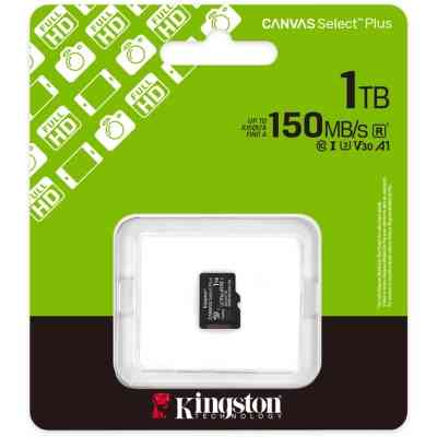 Карта пам&apos;яті Kingston 1TB microSDXC class 10 UHS-I U3 V30 A1 Canvas Select Plus (SDCS3/1TBSP) Вінниця