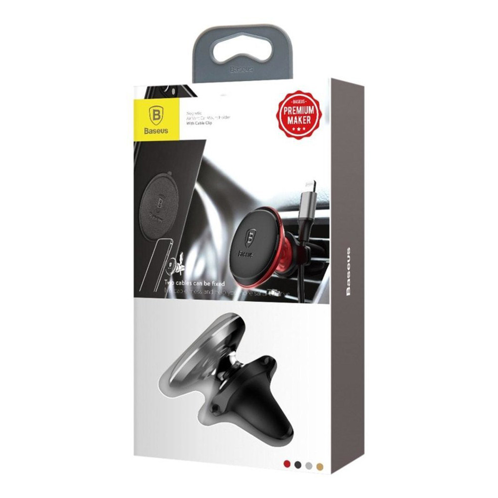 Магнитный автодержатель для телефона Baseus Magnetic Air Vent Car Mount SUGX-A01 (Черный) Николаев - изображение 9