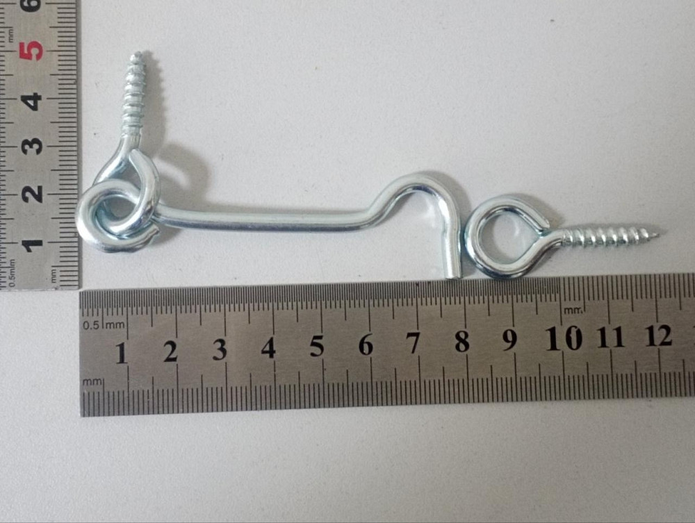 Гачок дверцяти в білому оцинку  80 мм "P-o" Київ - фото 1