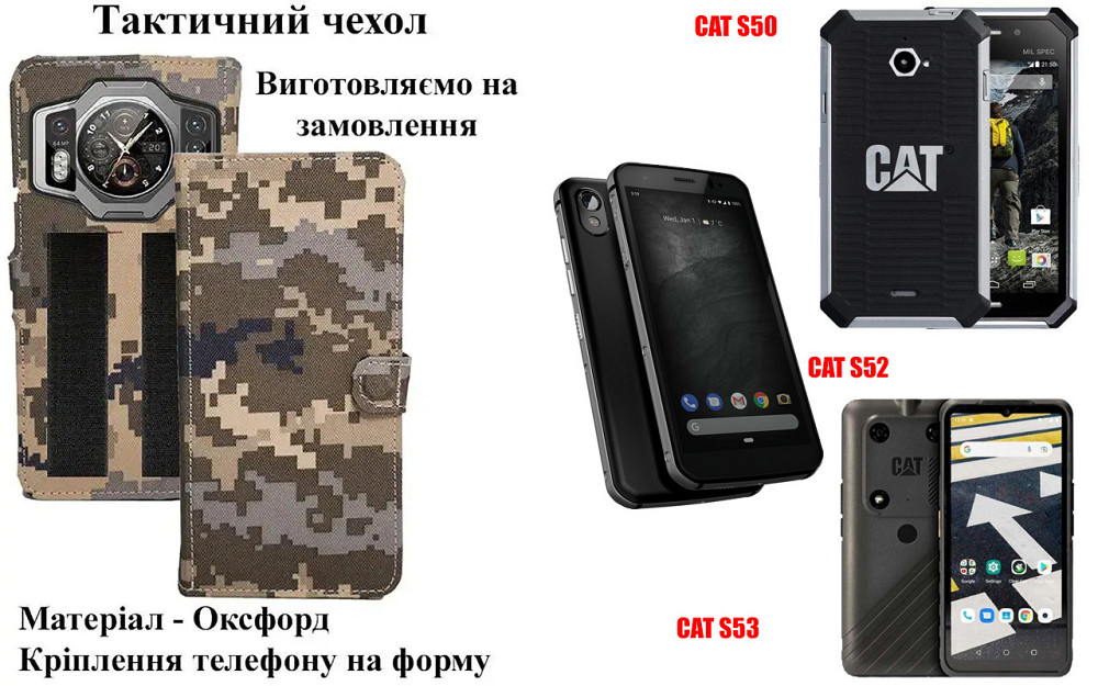 Тактический чехол для Blackview Oscal S80, крепится к снаряжению на липучке Киев - изображение 1