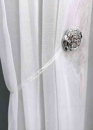 Магніти для штор і гардин Танго набір 2 шт Сріблястий з коричневим (81-161) Київ