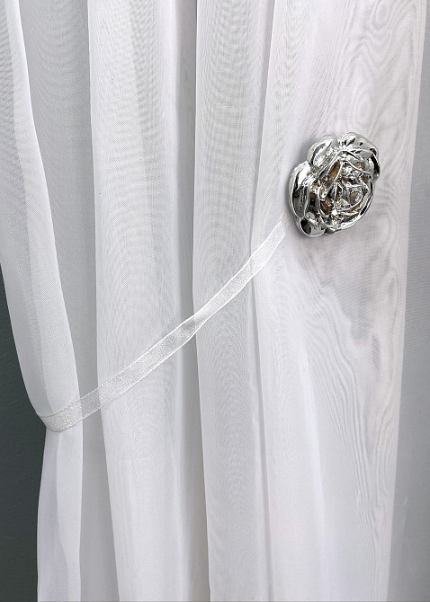 Магніти для штор і гардин Танго набір 2 шт Сріблястий з коричневим (81-161) Київ - фото 3