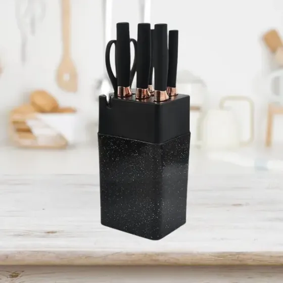 Набор кухонных ножей на подставке Knife Set 7 предметов из нержавеющей стали Коломия