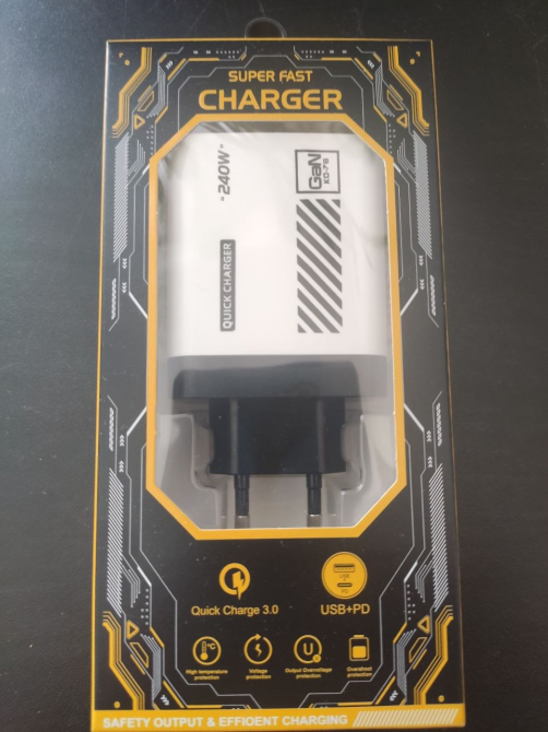 Мережевий зарядний пристрій 240W на 5 портів 3 Type-C і 2 USB QC 3.0 швидка зарядка для гаджетів Одеса - фото 8