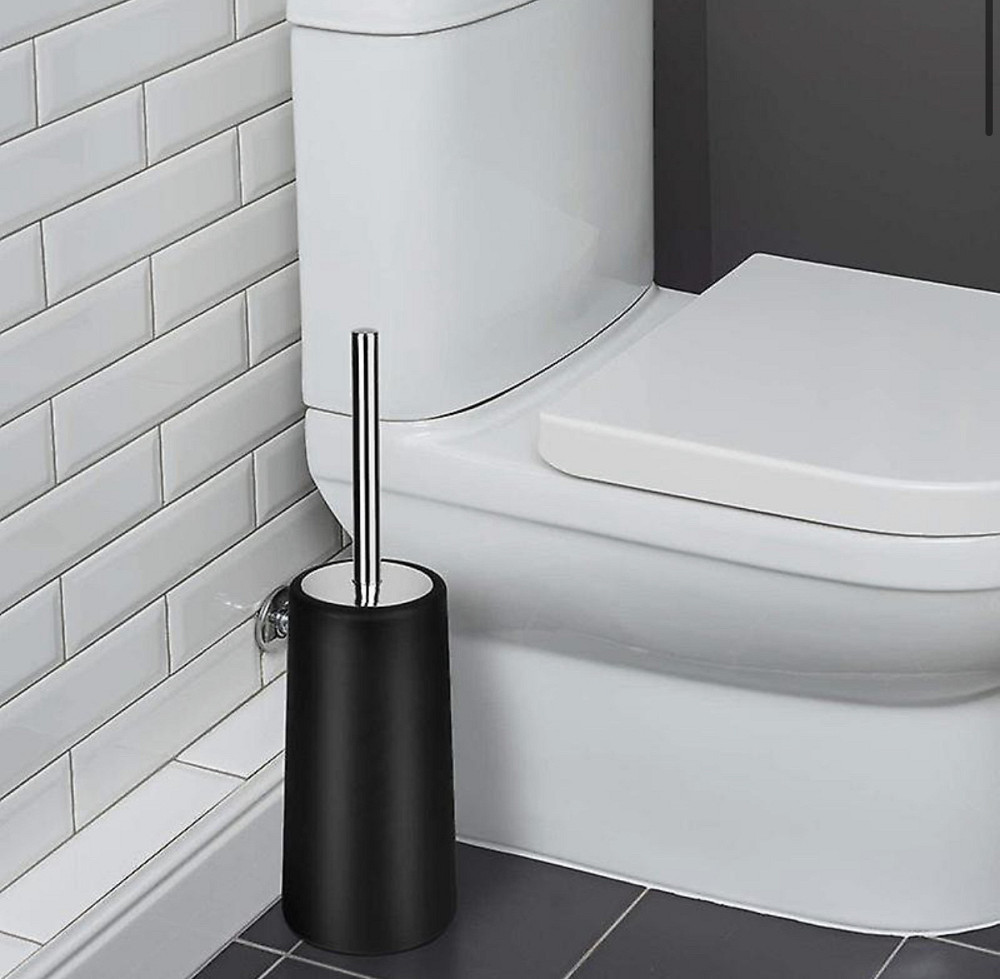 Ершик для унитаза напольный LR911-2  черный закрытый (пластик + металл хромированный) Черновцы - изображение 5