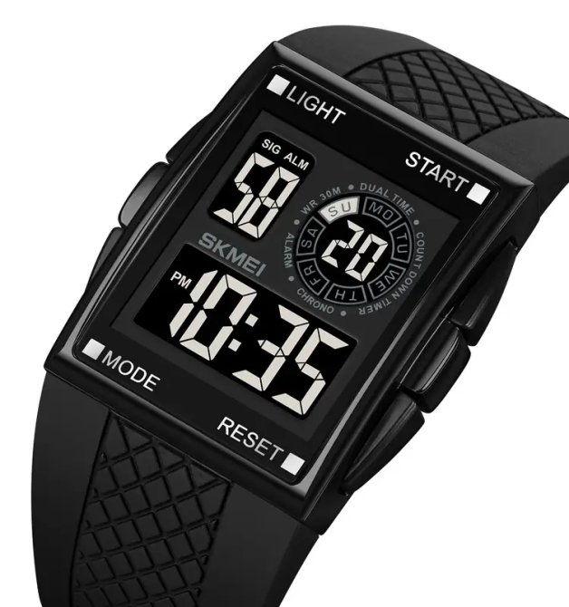 Чоловічий наручний кварцовий годинник Skmei 1967 (Чорний з чорним) Вінниця - фото 2