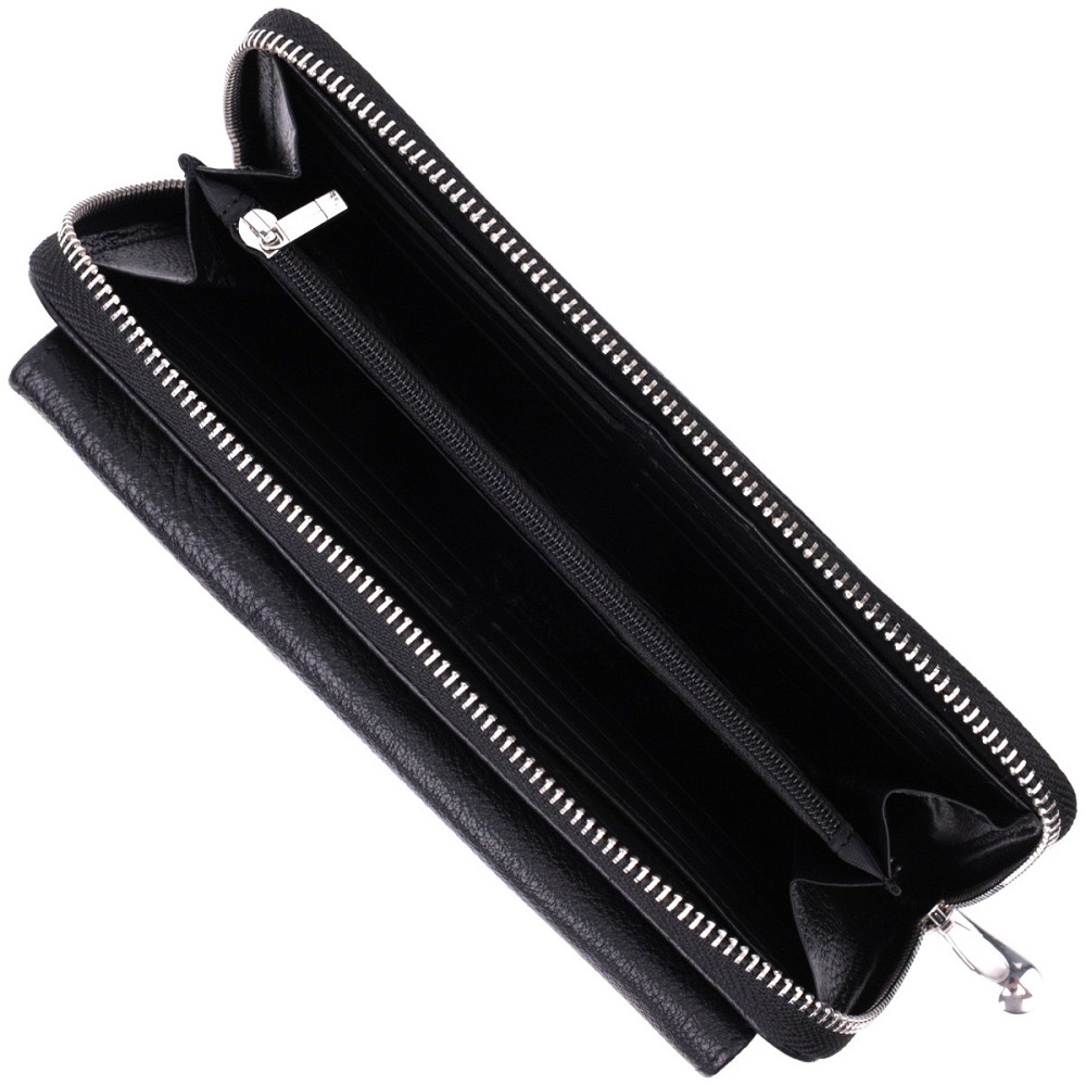 Функциональный кошелек-клатч унисекс из натуральной кожи ST Leather 22529 Черный Киев - изображение 5