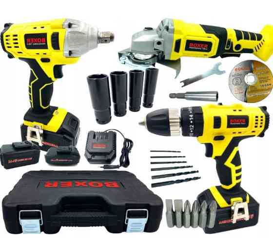 SR-028 Набір Акумуляторний 3в1: Дриль-Шуруповерт, Ударний Гайковерт, Болгарка 24,4V + 2 Акумулятори Одеса