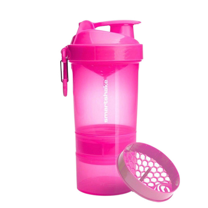 Шейкер спортивний SmartShake Original2GO 600ml Neon Pink Каменское - изображение 2