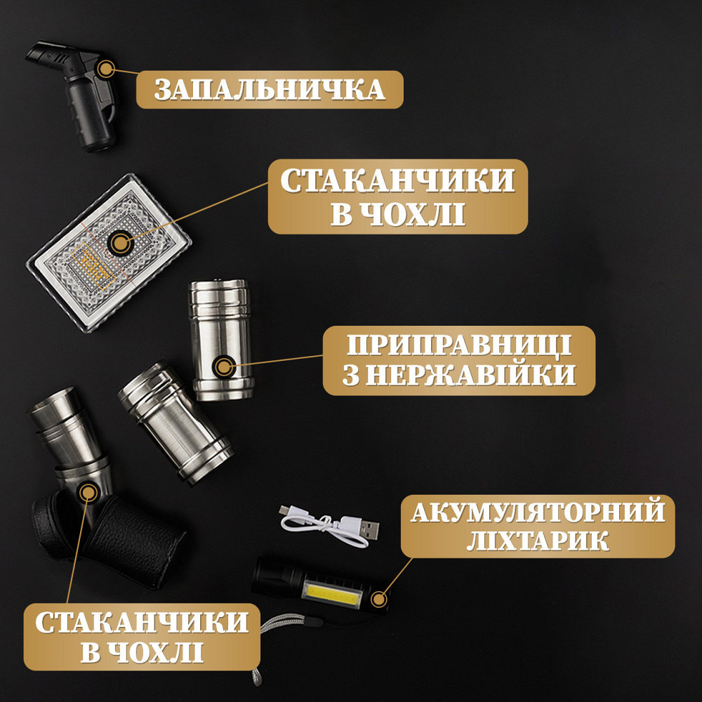 Шампури подарункові набір бокс для пікніка гриля та барбекю Оригінальні Віп подарунки на день народження татові, хлопцю, Тернопіль - фото 9