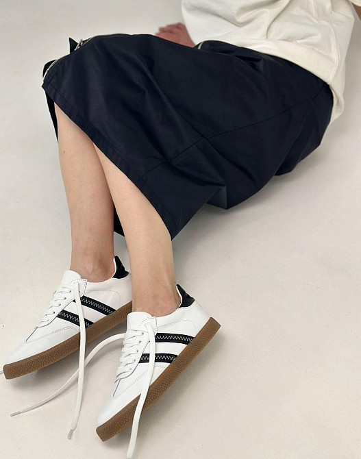 Olli Кроссовки женские OLLI белые натуральная кожа низкий ход 37р.-24см 38р.-24.5см 39р.-25см ( Коломыя - изображение 3