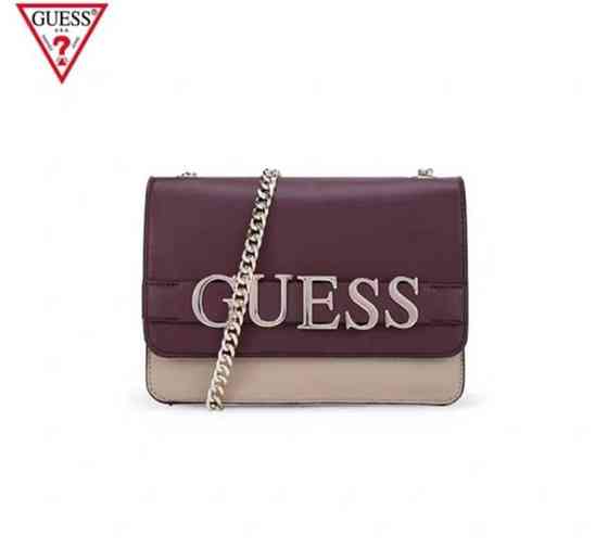 Женская сумка на плечо Guess (W800SS) бордовая Киев