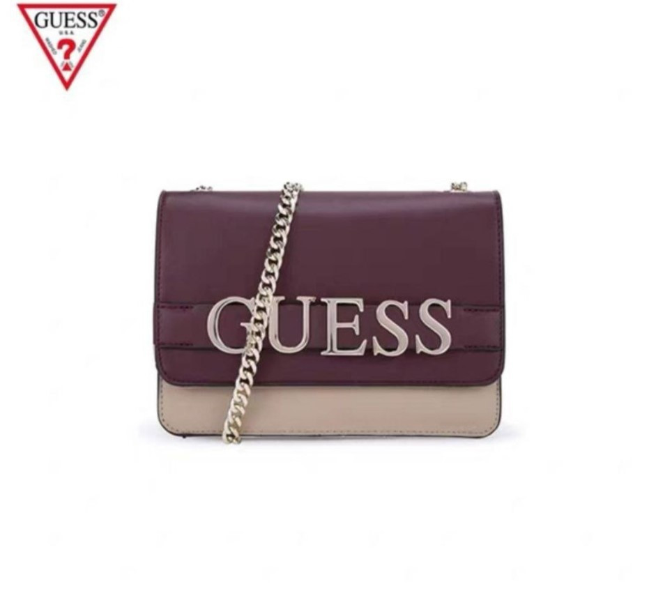 Женская сумка на плечо Guess (W800SS) бордовая Киев - изображение 4