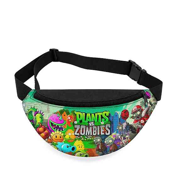 Дитяча сумка-бананка Plants vs Zombies 32х15 см на пояс або через плече (5951) Київ