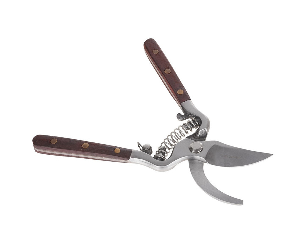 Секатор садовий "John Gardener" profi, для гілок до 25мм, металеві ручки з дерев'яними накладками Київ - фото 2